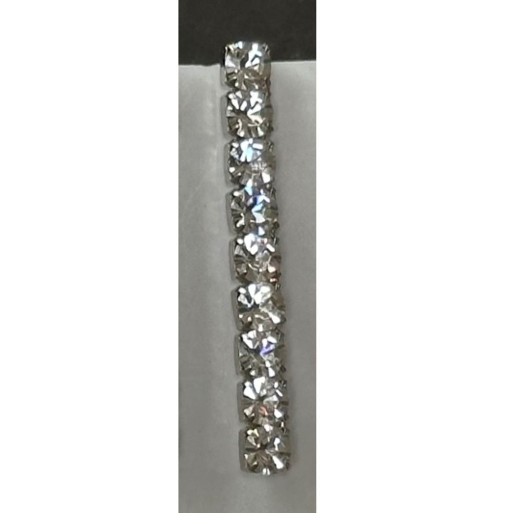 Danny Pollak Swarovski Crystal Clear Bobby Pin (#1) - approx. 2.5 inches - Picture 8 of 11